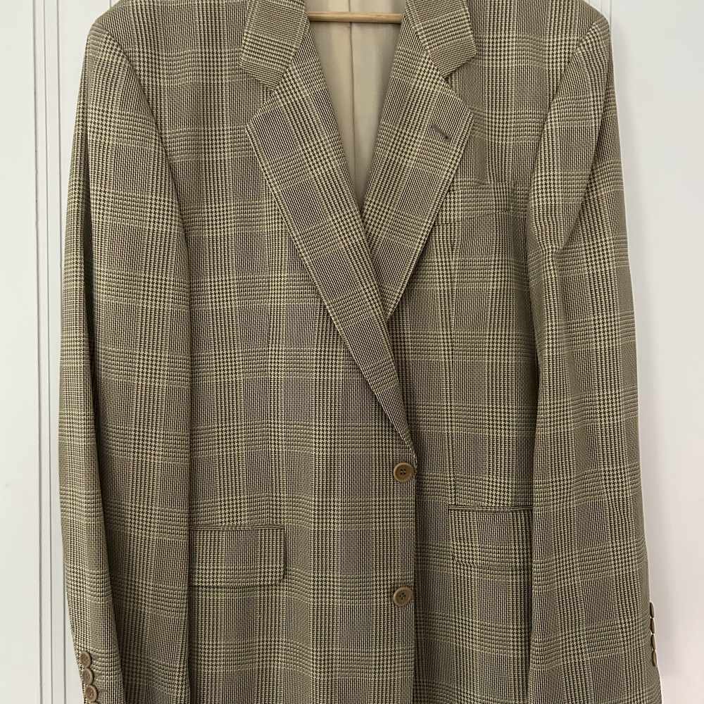 Hugo Boss Tan and Brown Sport Coat with Notched Lapel